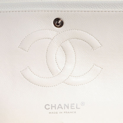Chanel Caviar Quilted Medium Double Flap White 7 of 9