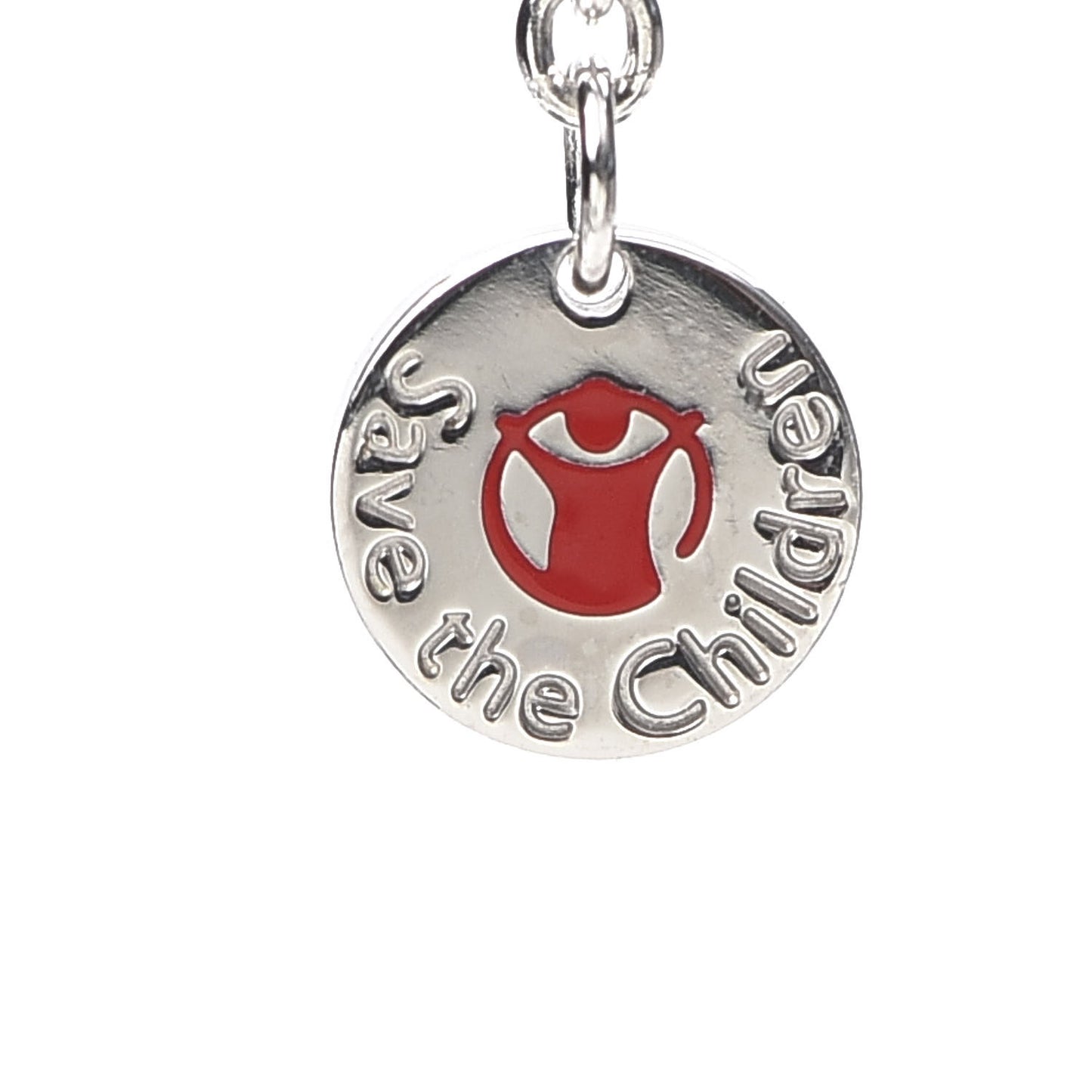 Sterling Silver Ceramic Save The Children Pendant Necklace