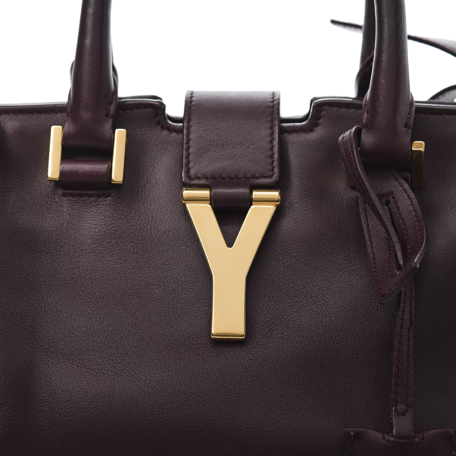 Saint Laurent Calfskin Small Classic Y Cabas Bordeaux 15 of 15