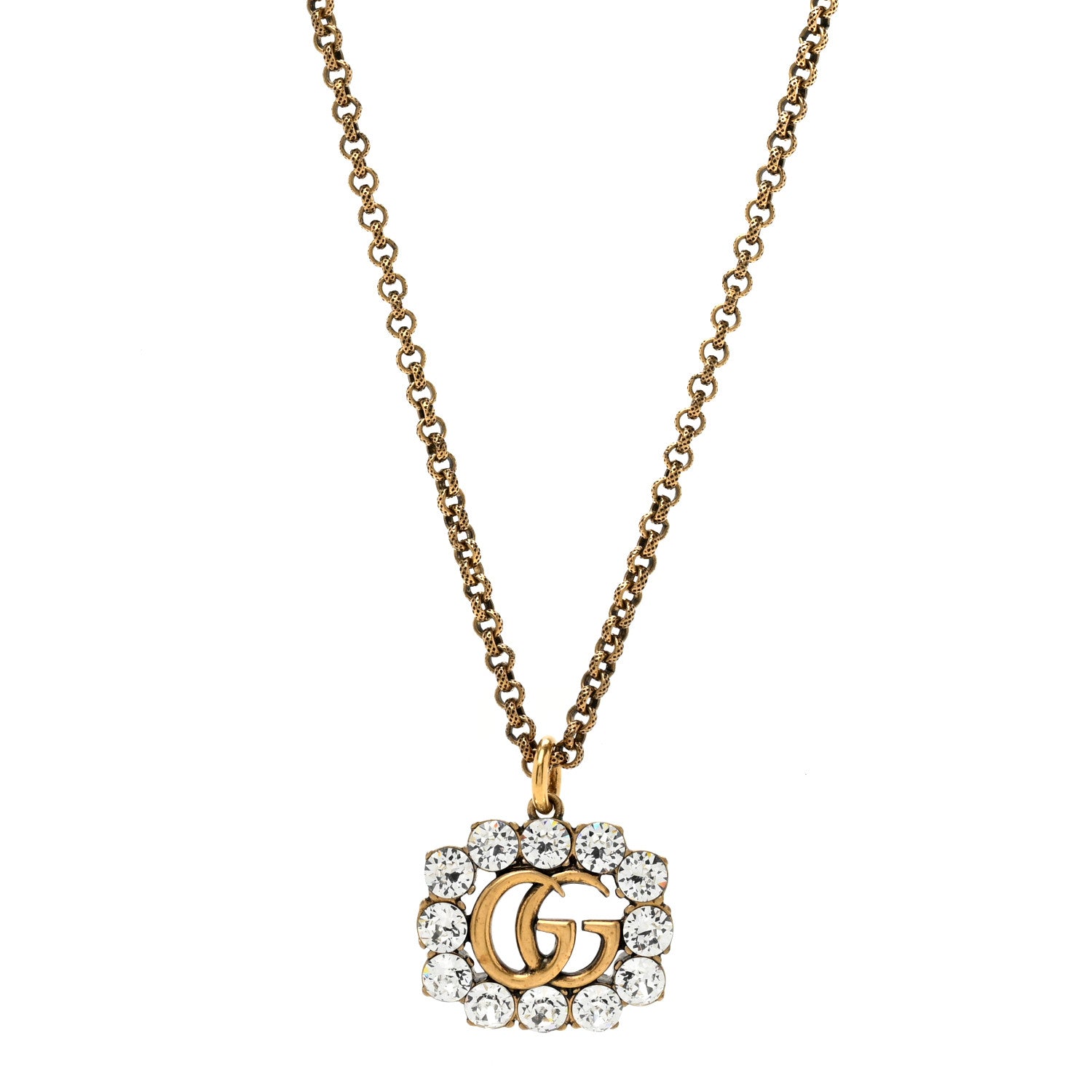 Gucci Pearl Marmont Necklace Aged Gold Cream 1 of 5