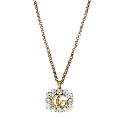 Gucci Pearl Marmont Necklace Aged Gold Cream 1 of 5