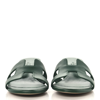 Hermes Calfskin Oasis Sandals 36 Vert Electrique 3 of 9