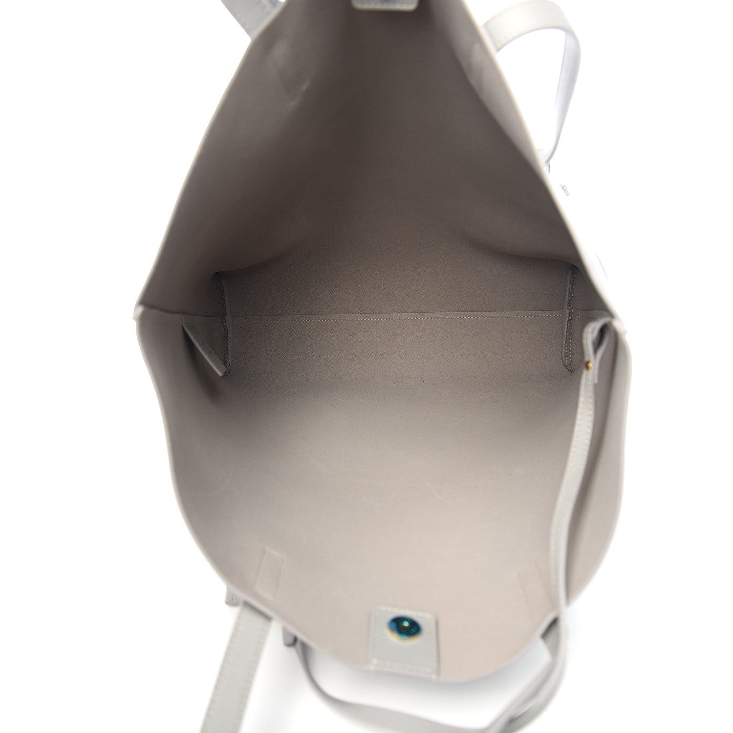 Saint Laurent Calfskin North-South Shopping Tote Oyster Grey 4 of 9