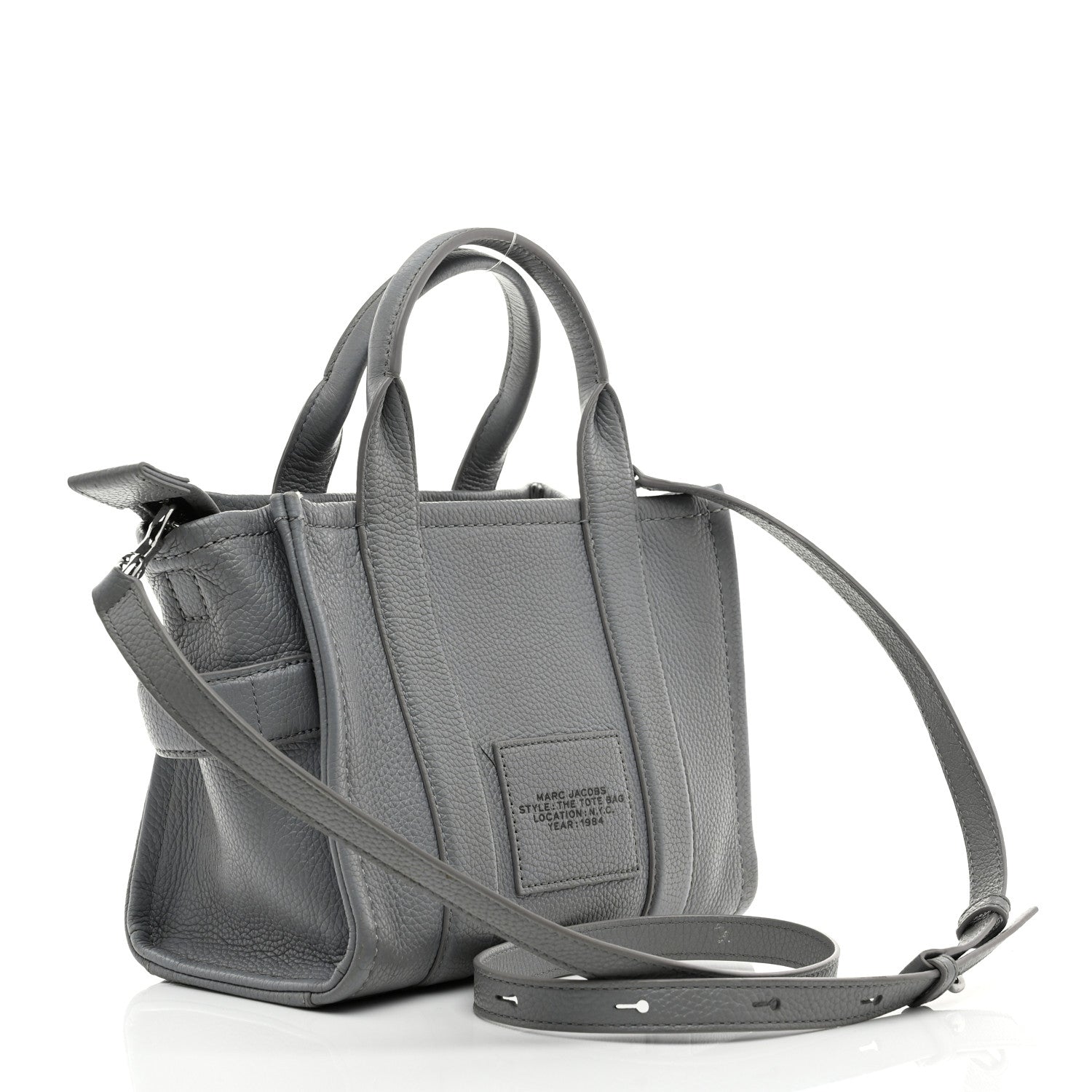 Marc Jacobs Grained Calfskin Small The Tote Bag Wolf Grey 1702566