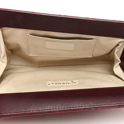 Chanel Patent CC Quilted Timeless Clutch Red 5 of 9