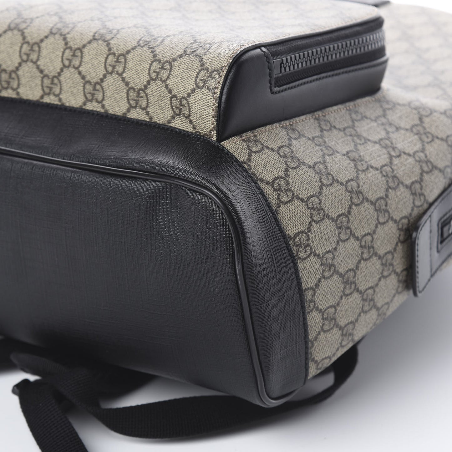 GG Supreme Monogram Medium Backpack Black