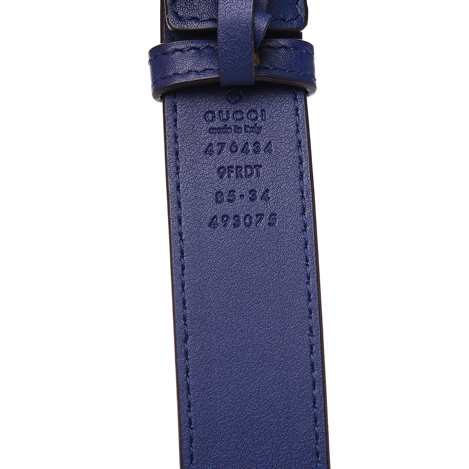 Gucci Velvet Matelasse GG Marmont Belt Bag 85 34 Cobalt Blue 7 of 10