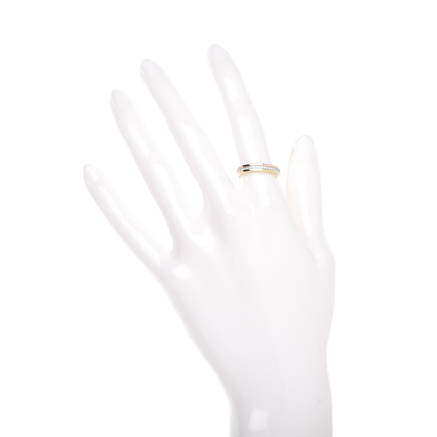 Cartier 18K White Yellow Pink Gold Diamond 3.5mm Vendome Louis Cartier Wedding Band Ring 51 5.75 2 of 5
