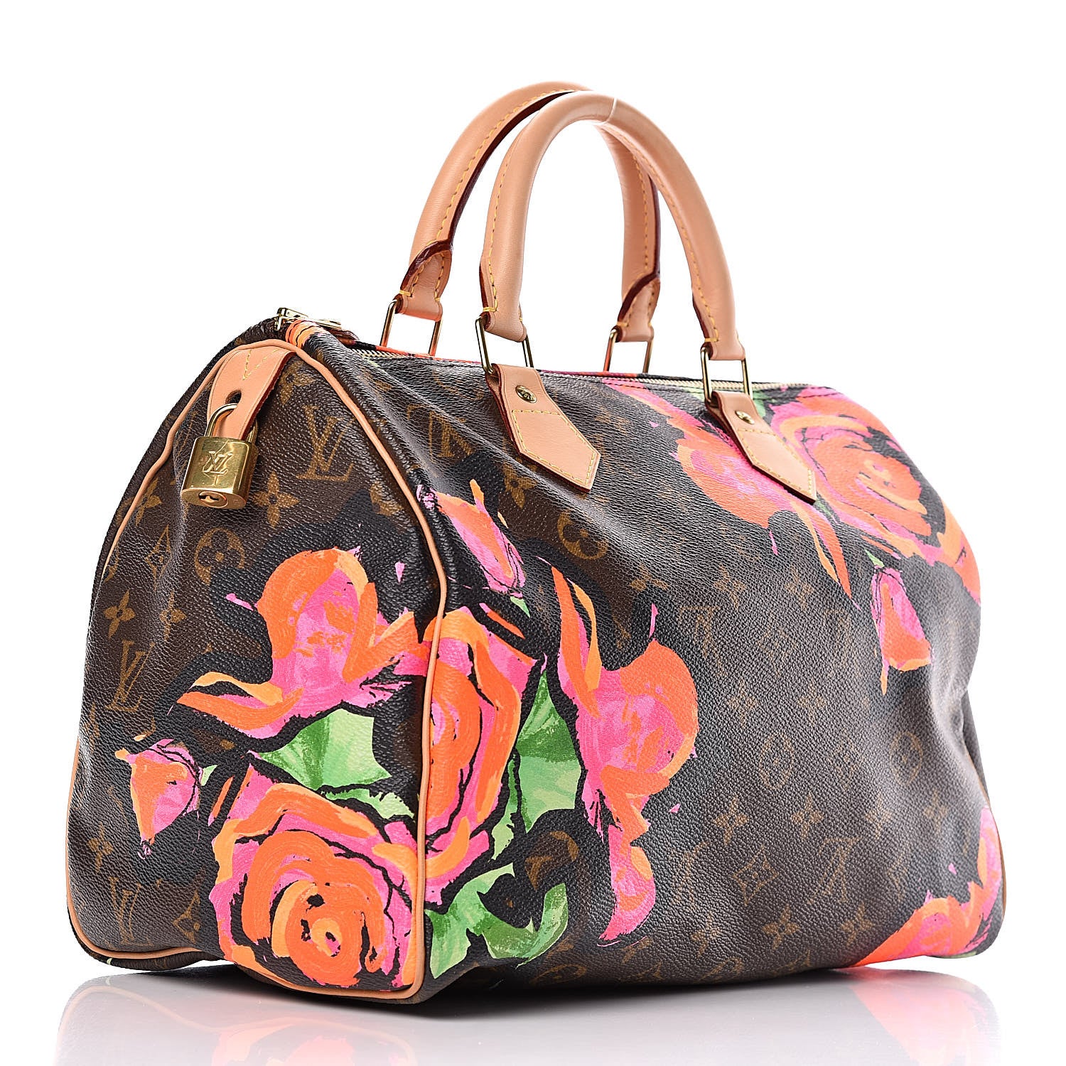 Louis Vuitton Monogram Roses Speedy 30 3 of 10