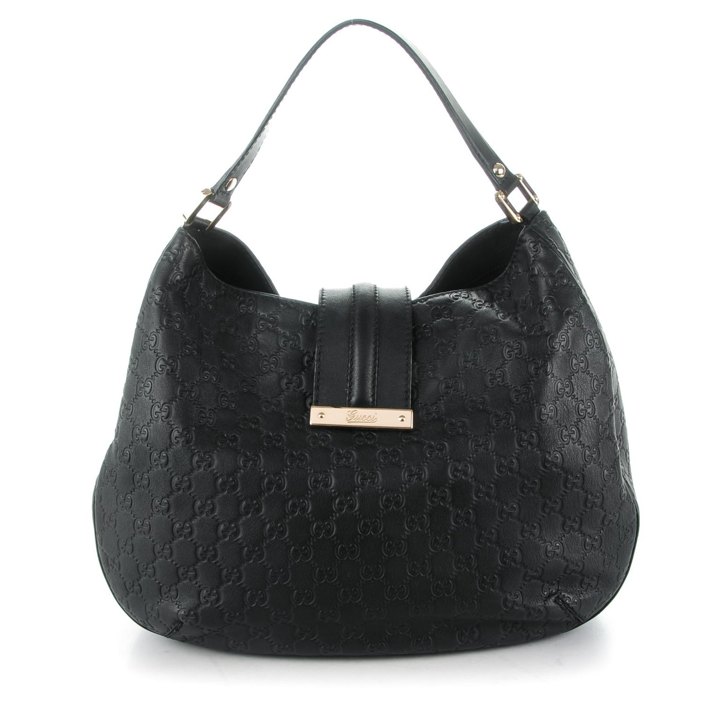 Guccissima Large New Ladies Web Hobo Black