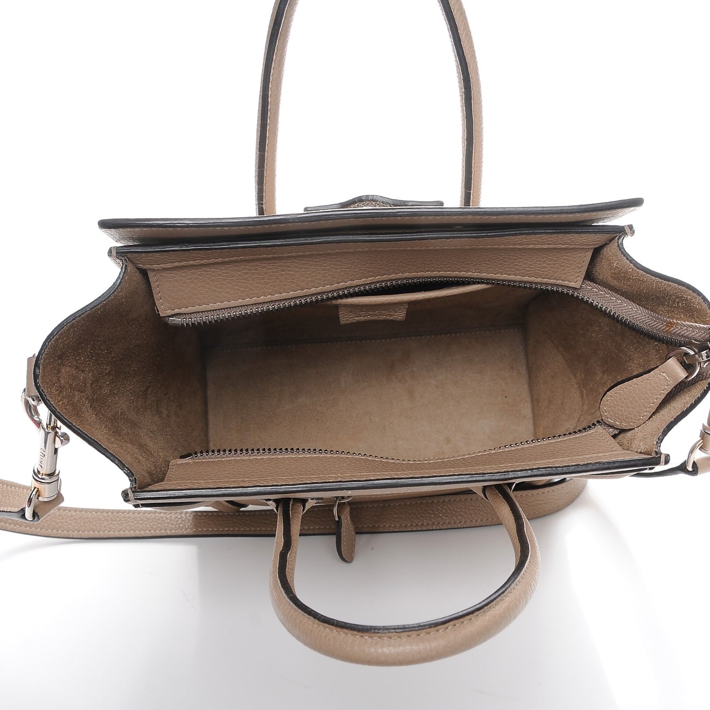 Drummed Calfskin Nano Luggage Dune