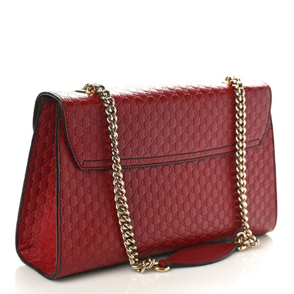 Gucci Microguccissima Medium Emily Chain Shoulder Bag Red 3 of 13