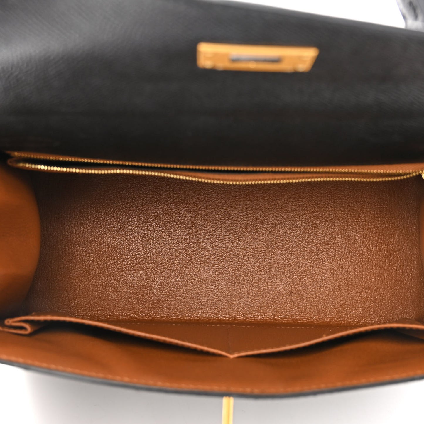 Epsom Horseshoe Vesro Kelly Sellier 28 Black Tabac Camel