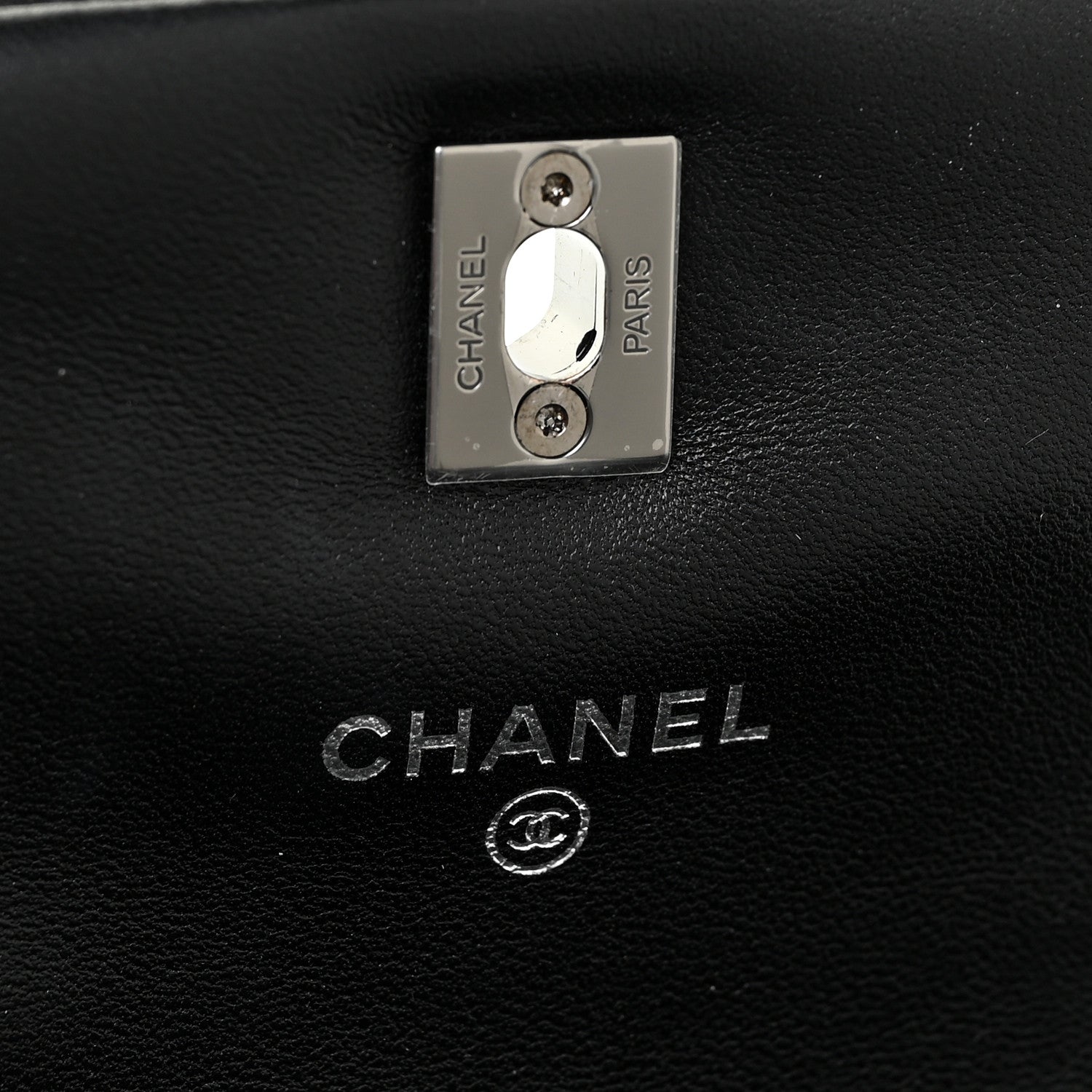 Chanel Sequin COCO Clutch With Chain Black Silver 5 of 13