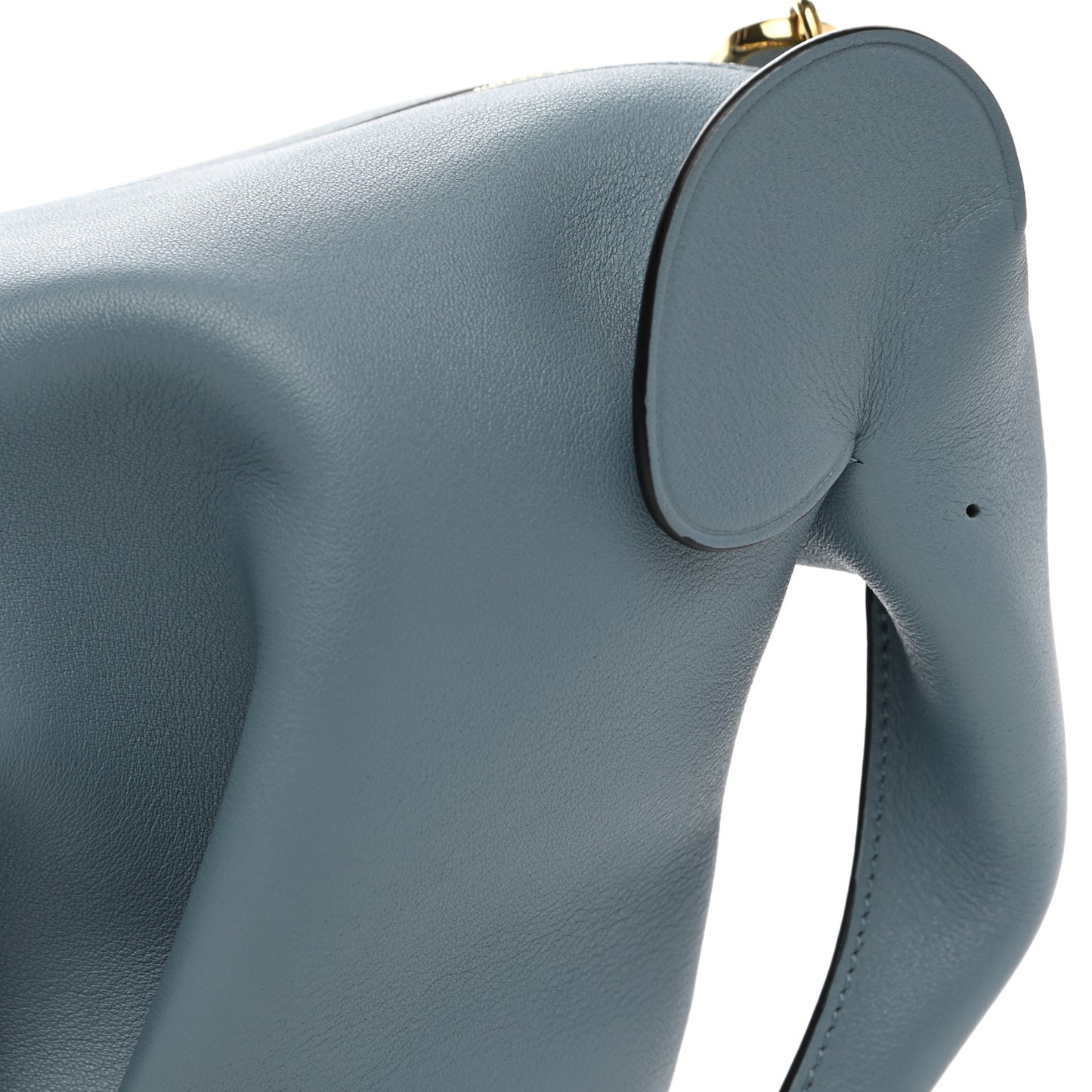 Calfskin Mini Elephant Crossbody Bag Stone Blue