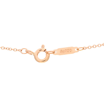 Tiffany 18K Rose Gold Diamond Small T Smile Pendant Necklace 5 of 6