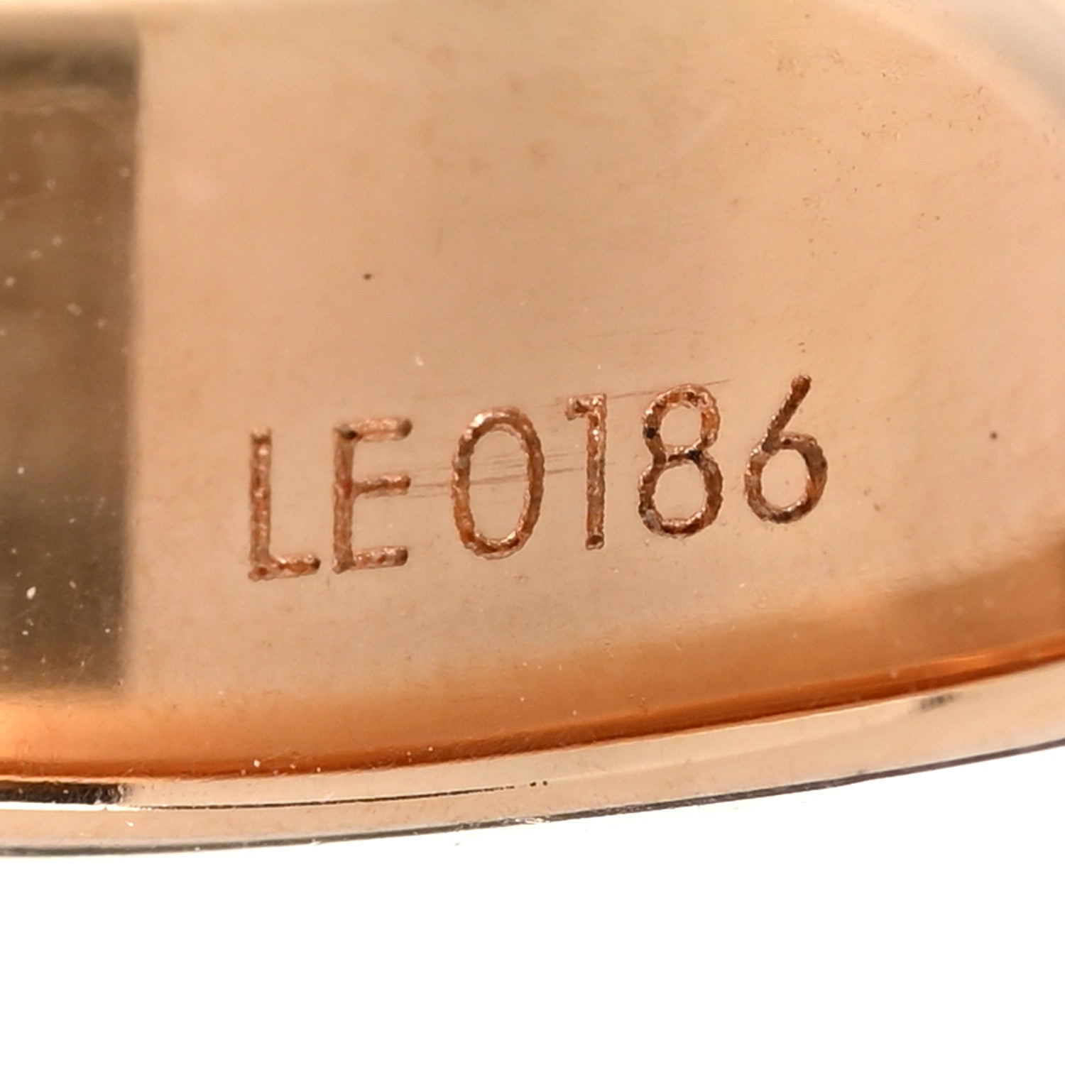 Louis Vuitton Brass Monogram Engraved Nanogram Ring S Pink Gold 6 of 9
