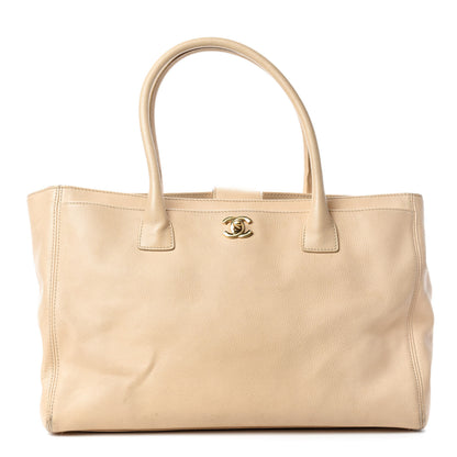 Chanel Calfskin Cerf Executive Shopper Tote Beige Clair 1 of 19