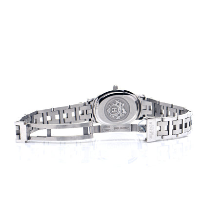 Hermes Stainless Steel 22mm Clipper Oval Quartz Watch Black 5 of 5