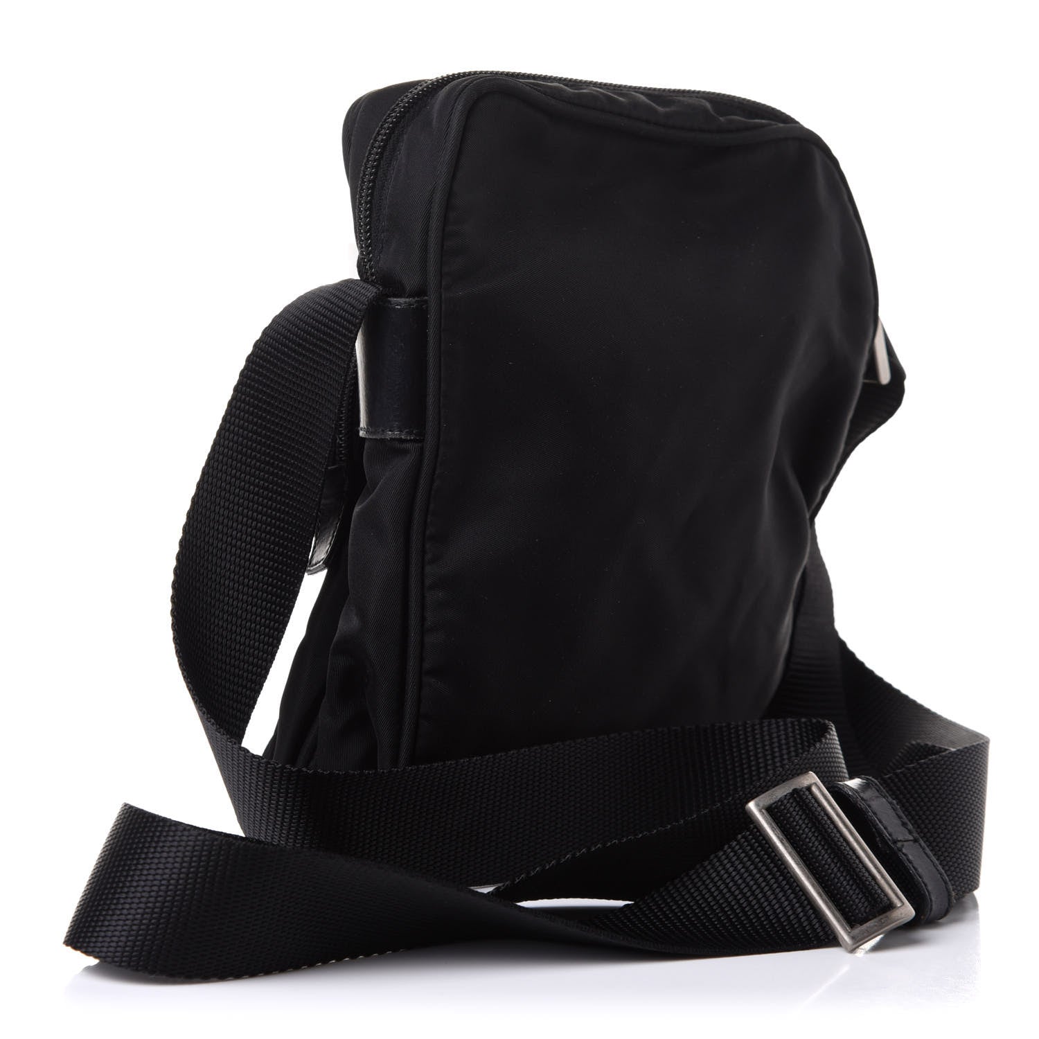 Prada Nylon Flat Messenger Bag Black 2 of 9