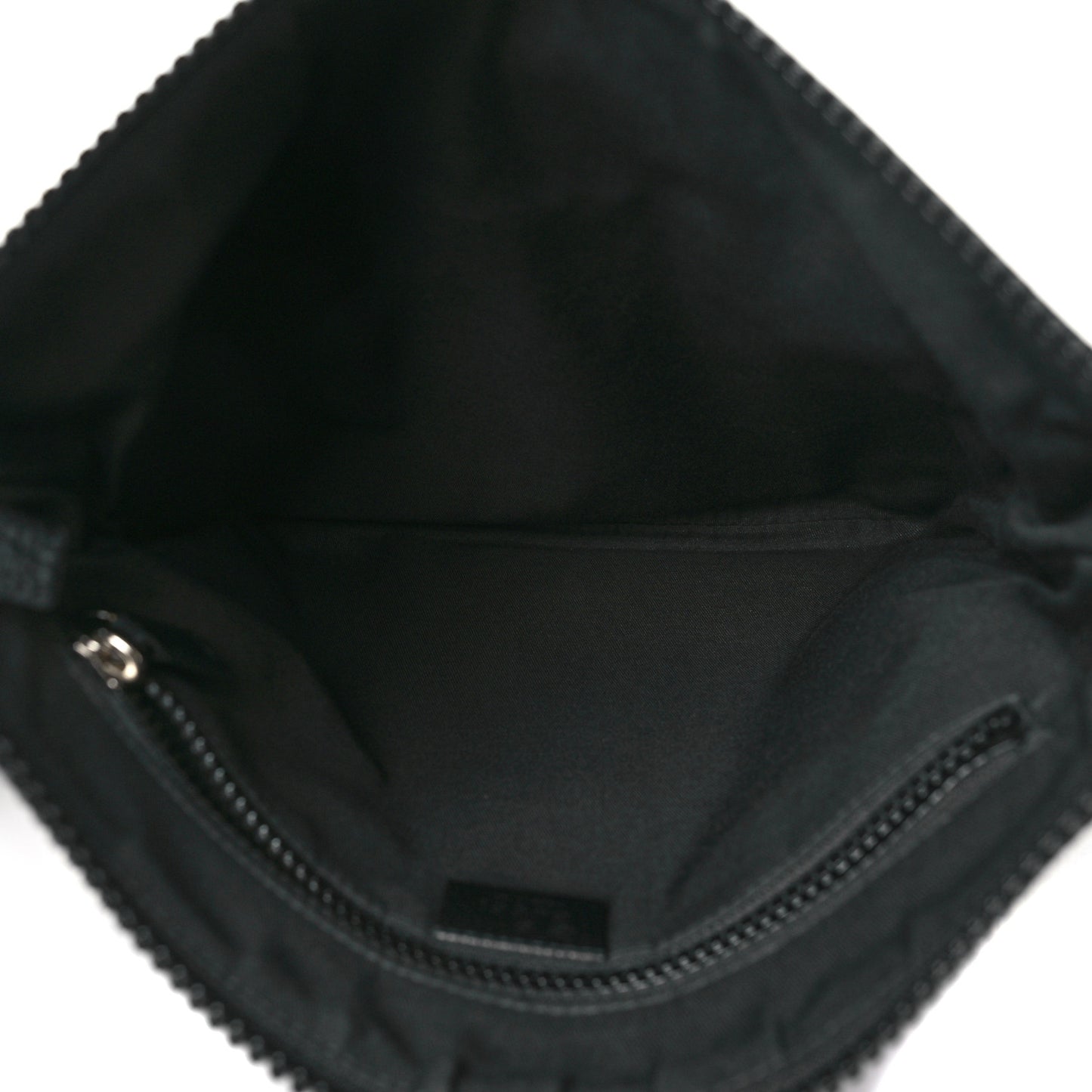 Nylon Monogram Small Flat Messenger Bag Black