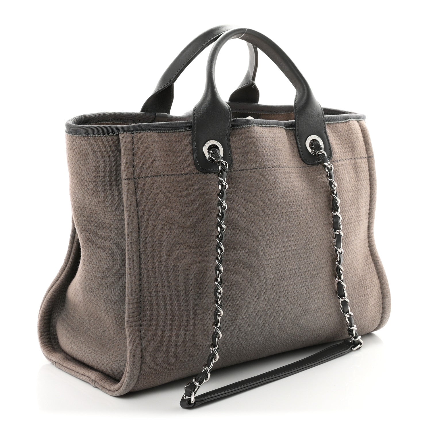 Chanel Mixed Fibers Small Deauville Tote Grey 4 of 12