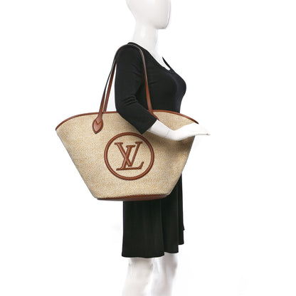 Louis Vuitton Raffia Saint Jacques Tote Caramel 2 of 8
