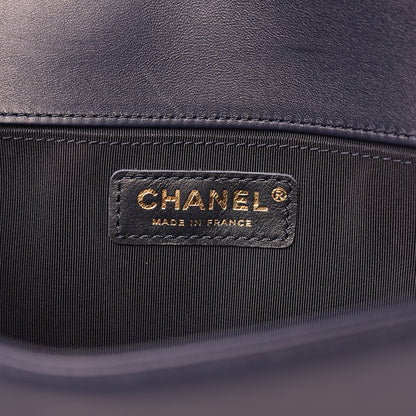 Chanel Lambskin Quilted Medium Boy Flap Dark Navy 6 of 11