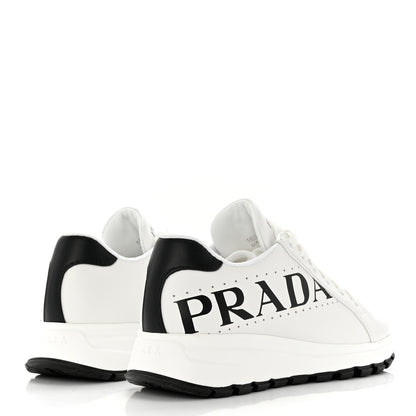 Prada Nylon Gabardine Logo Sneakers 36.5 White 4 of 9