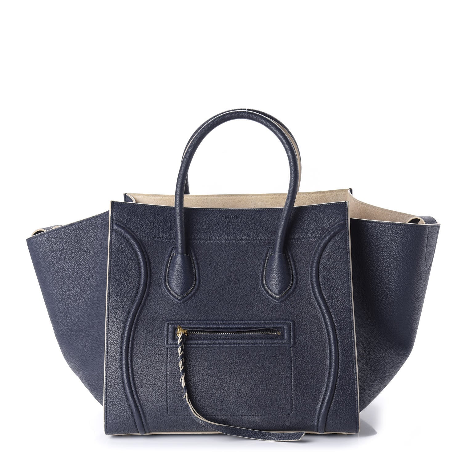 Celine Baby Grained Calfskin Medium Phantom Luggage Navy 1 of 9
