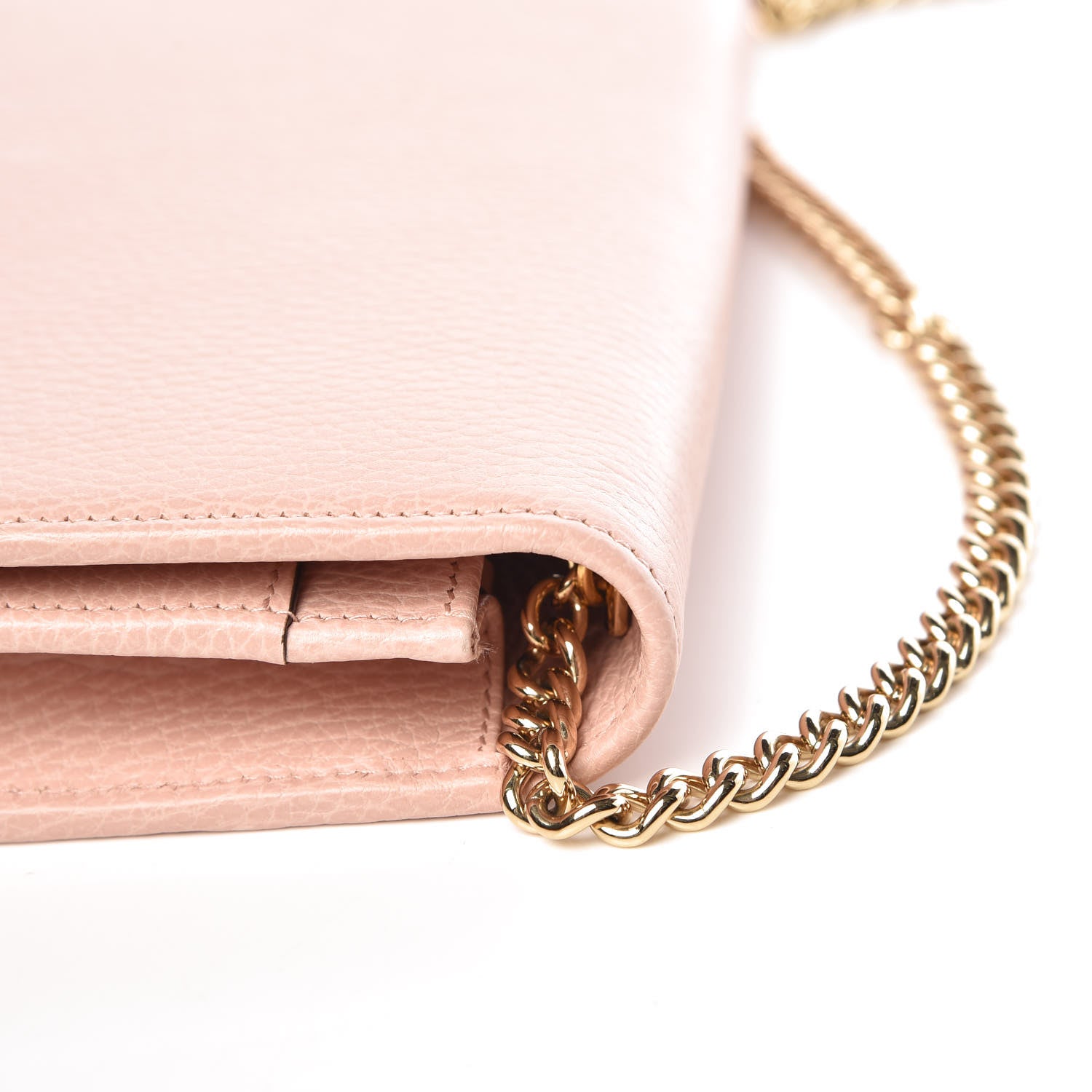 Gucci Dollar Calfskin Mini GG Marmont Chain Wallet Perfect Pink 9 of 15