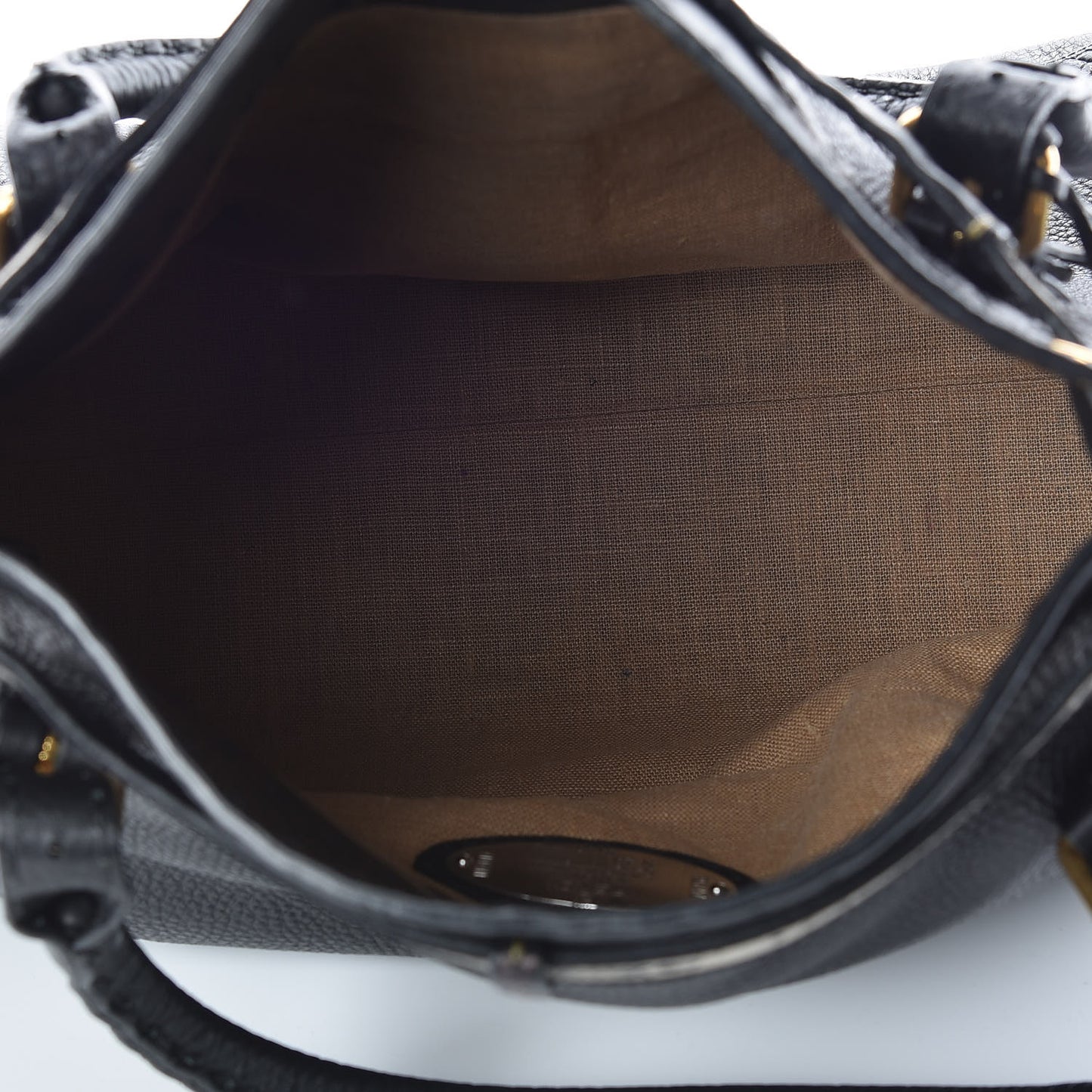 Calfskin Romano Selleria Large Villa Borghese Tote Black