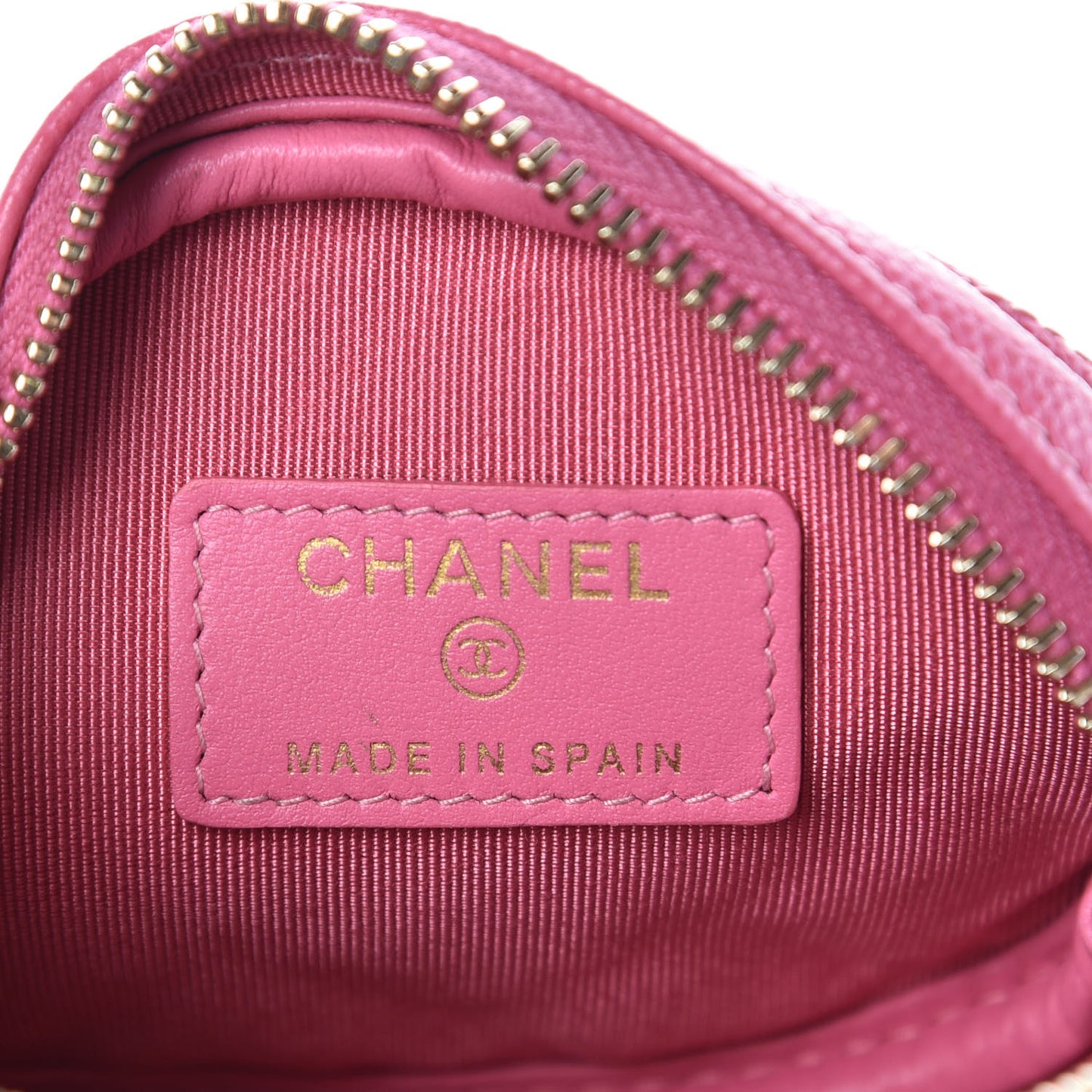 Iridescent Caviar Quilted Zip Around Classic Coin Purse Pink