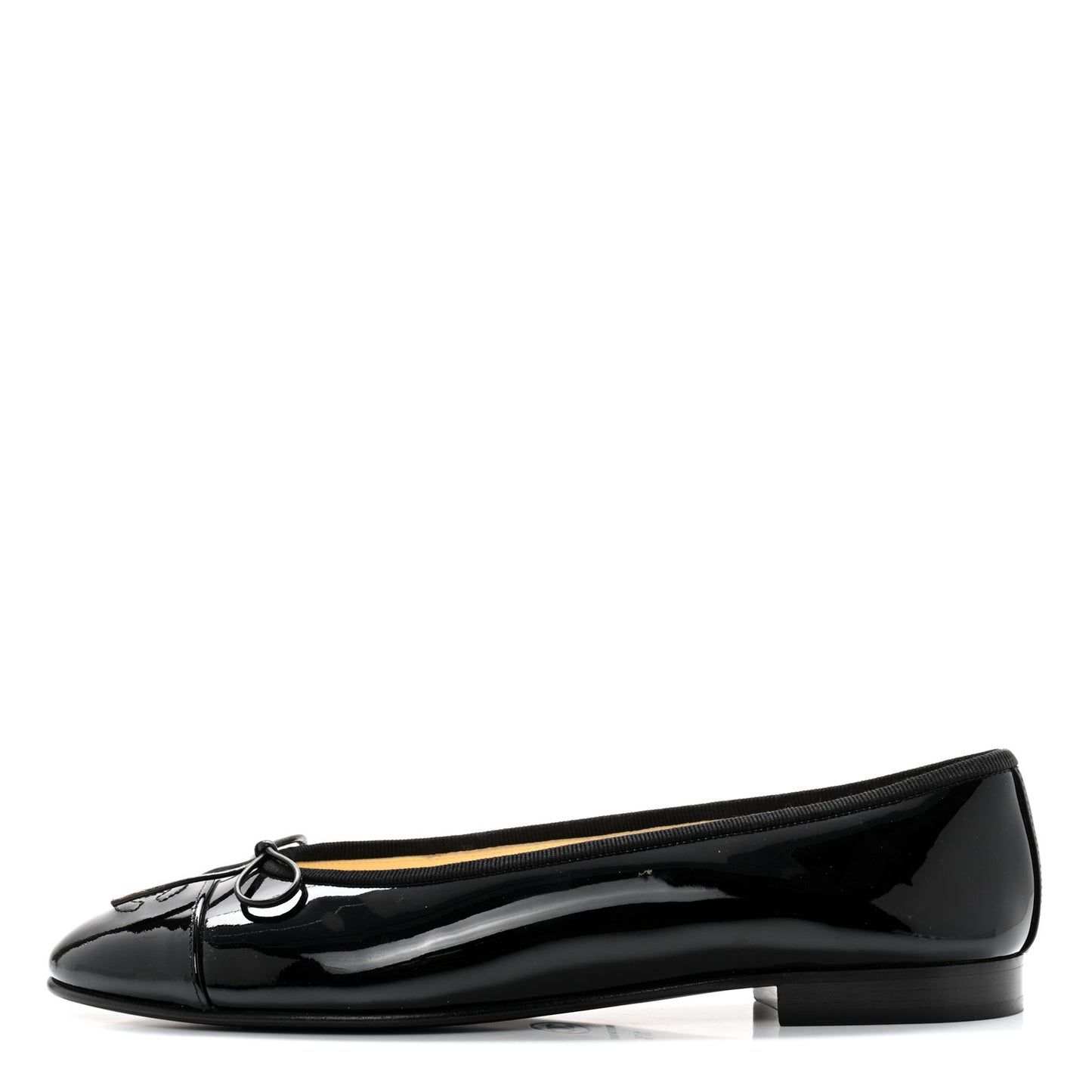 Patent CC Cap Toe Ballerina Flats 37.5 Black