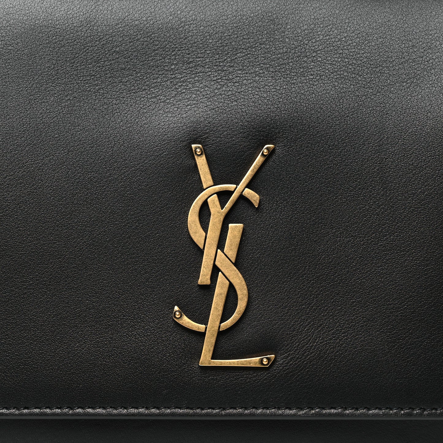 Grained Calfskin Monogram Niki Satchel Black
