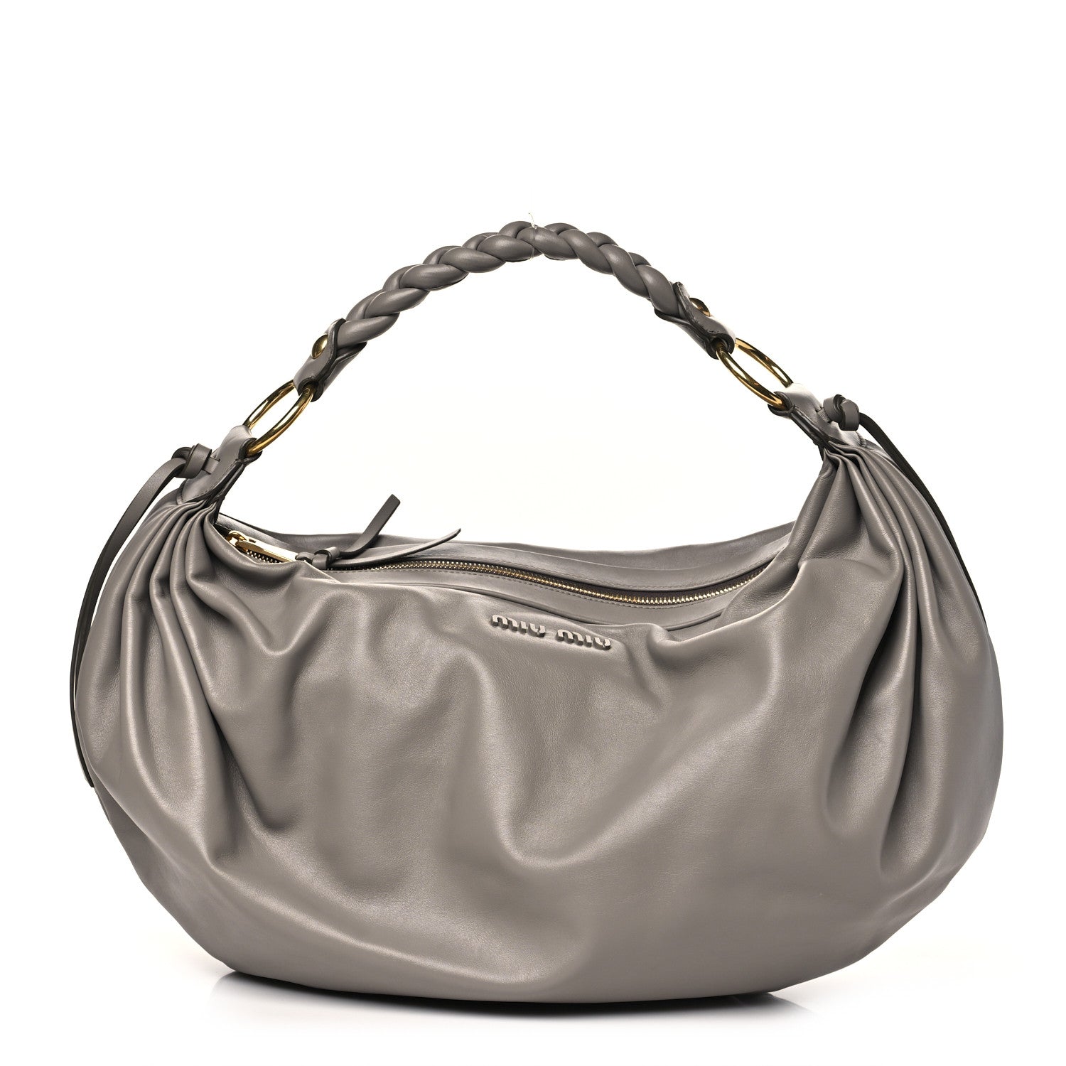 Miu Miu Vitello Softy Shoulder Bag Argilla 1 of 9