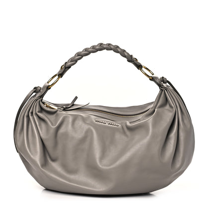 Miu Miu Vitello Softy Shoulder Bag Argilla 1 of 9