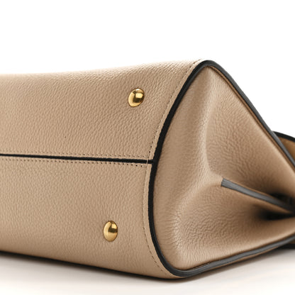 Salvatore Ferragamo Calfskin Small Margot Top Handle Satchel Almond 10 of 10