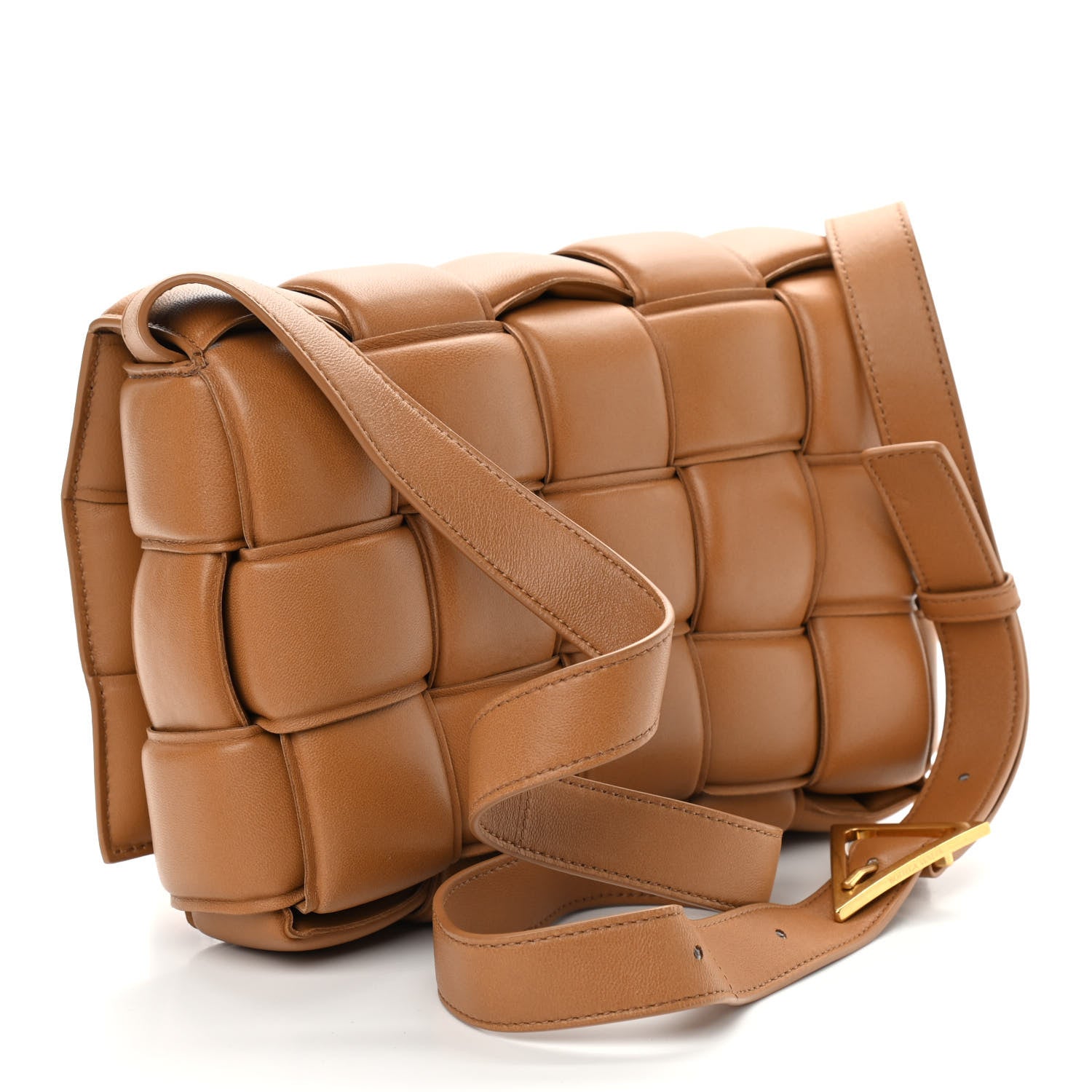 Bottega Veneta Nappa Maxi Intreccio Padded Cassette Crossbody Bag Caramel 2 of 8