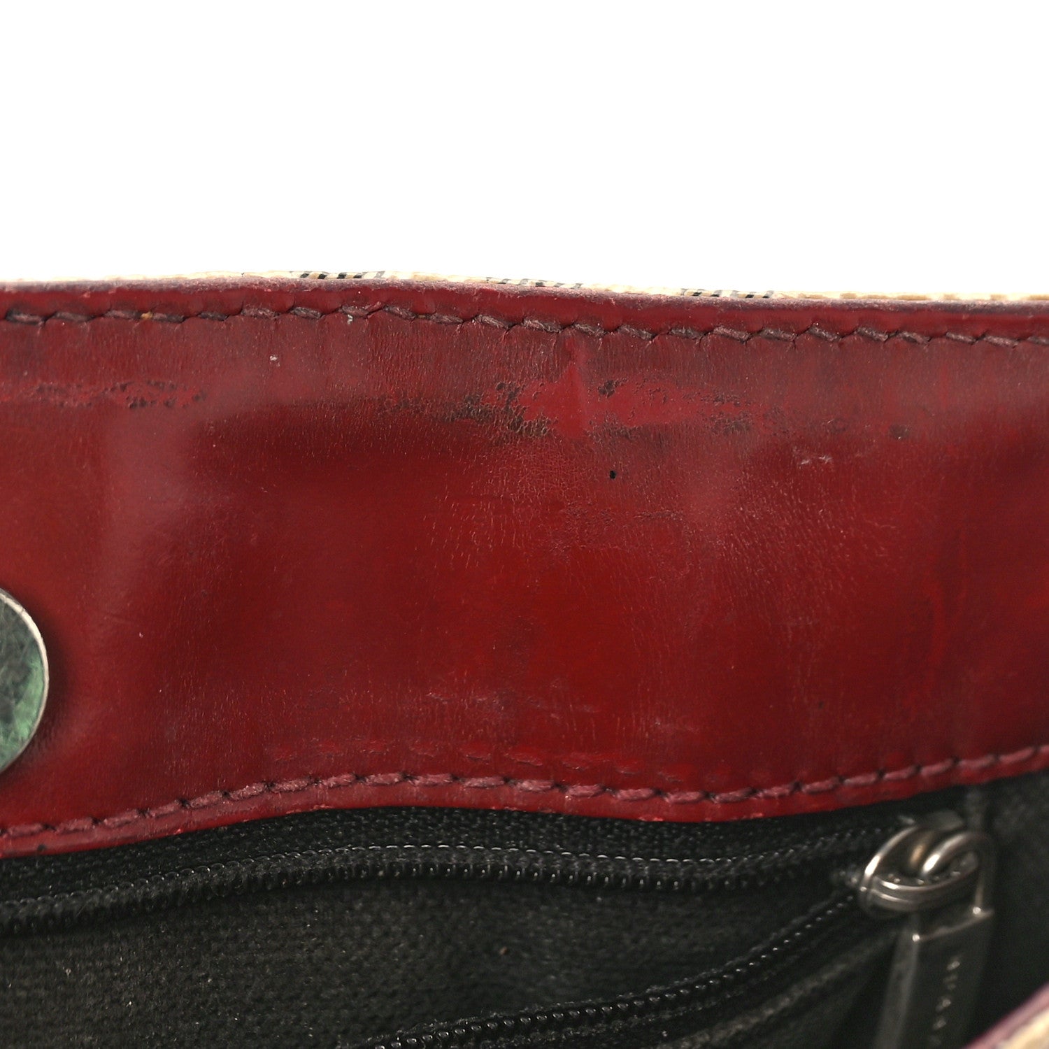 Burberry Haymarket Check Small Tote Red 20 of 20