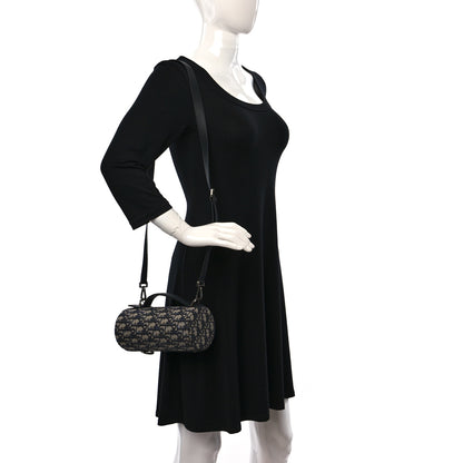 Christian Dior Oblique Vertical Roller Messenger Bag Blue 2 of 9