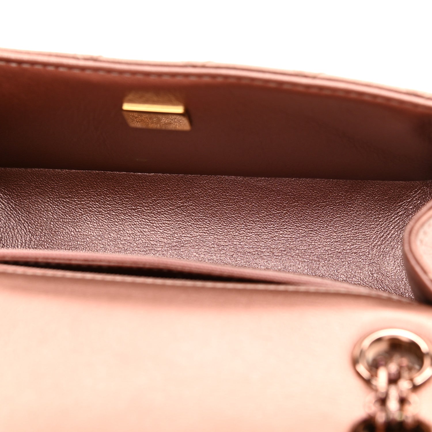 Chanel Metallic Grained Calfskin Quilted 2.55 Reissue Mini Flap Copper Pink 5 of 11