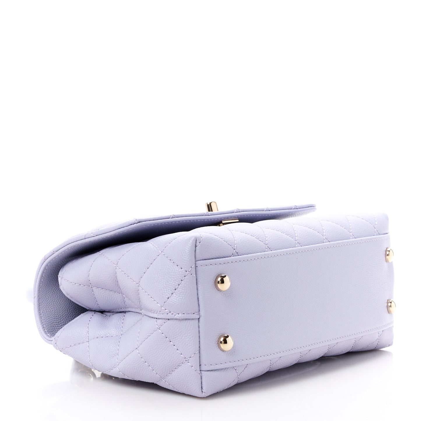 Caviar Quilted Mini Coco Handle Flap Light Purple