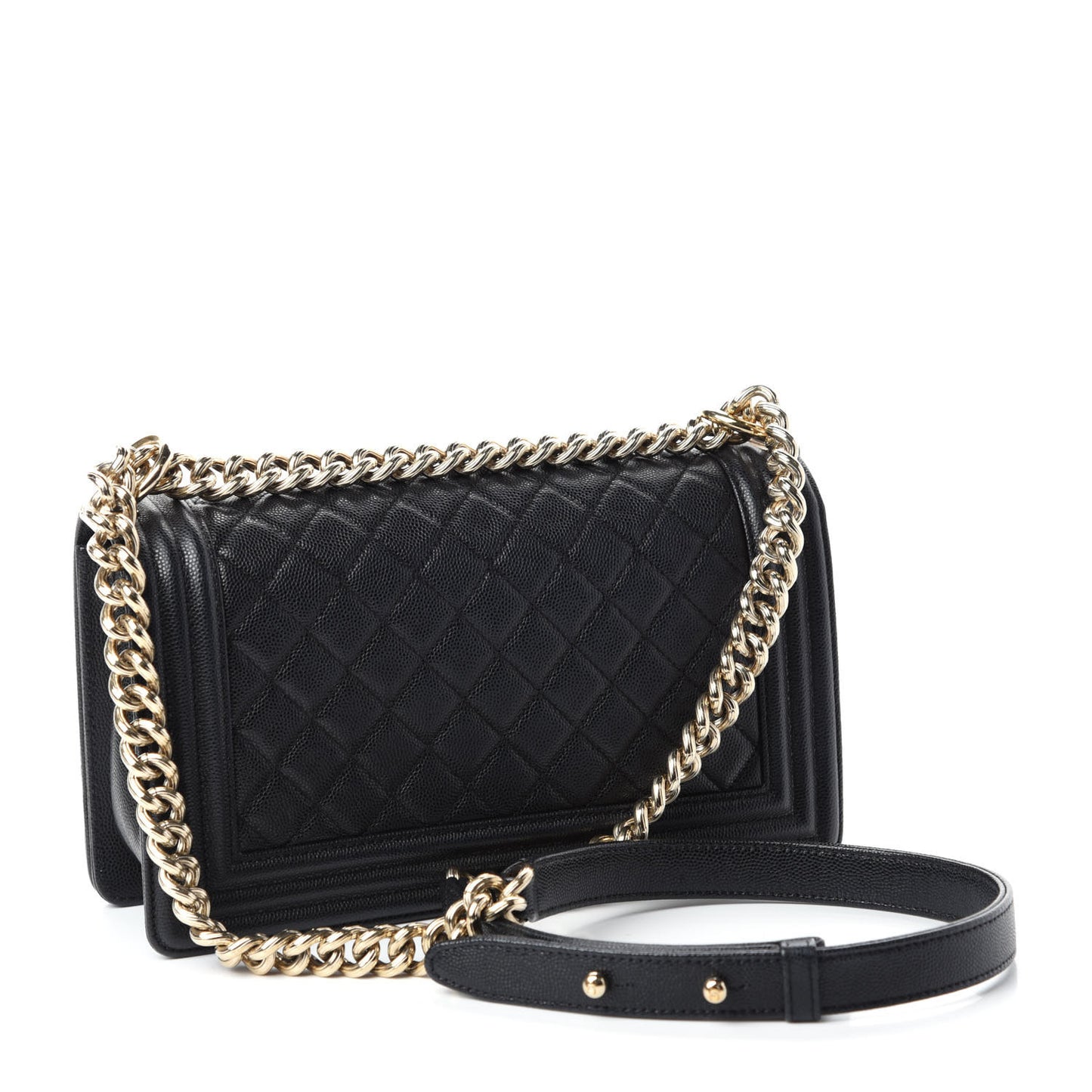 Caviar Quilted Medium Boy Flap Black