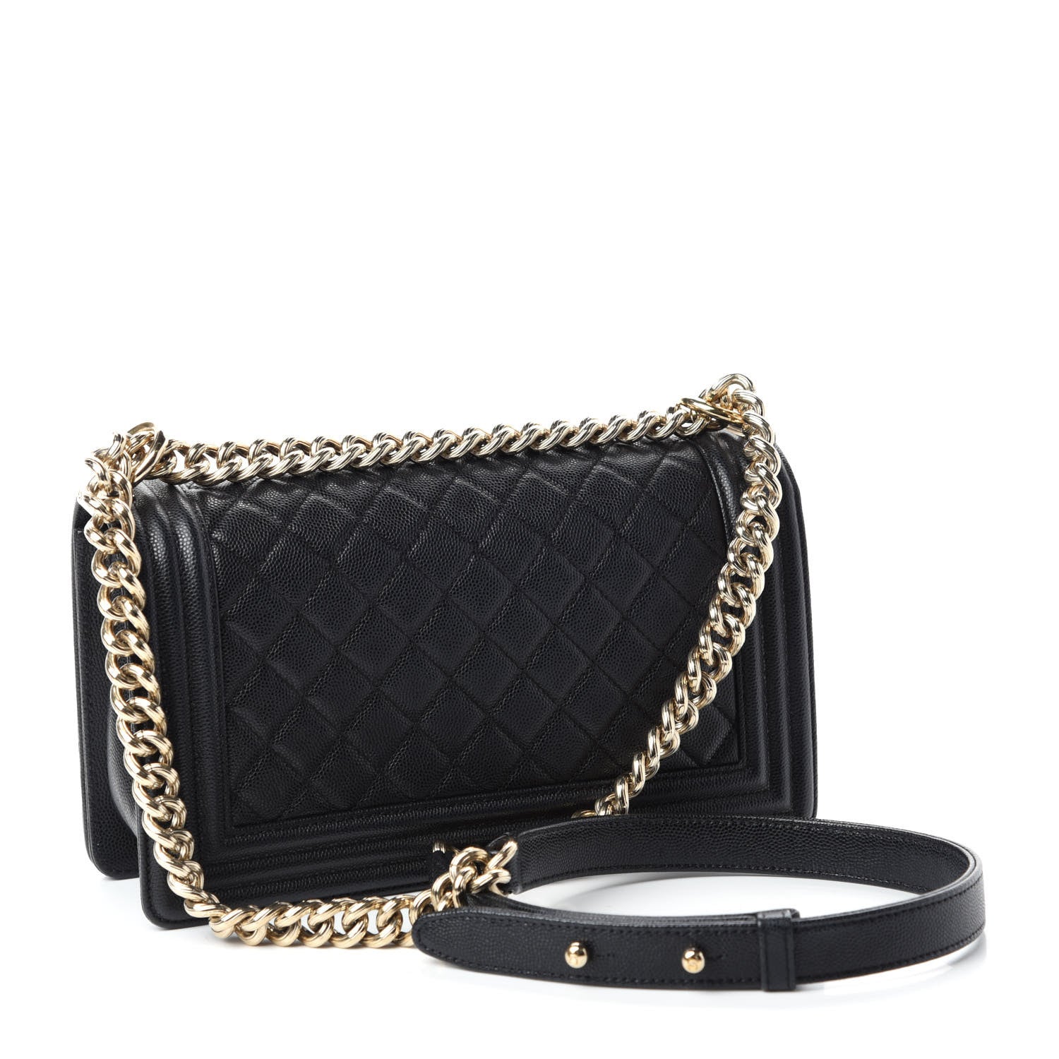 Chanel Caviar Quilted Medium Boy Flap Black 3 of 10