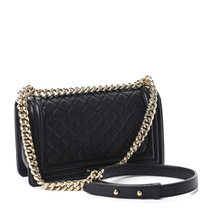 Chanel Caviar Quilted Medium Boy Flap Black 3 of 10