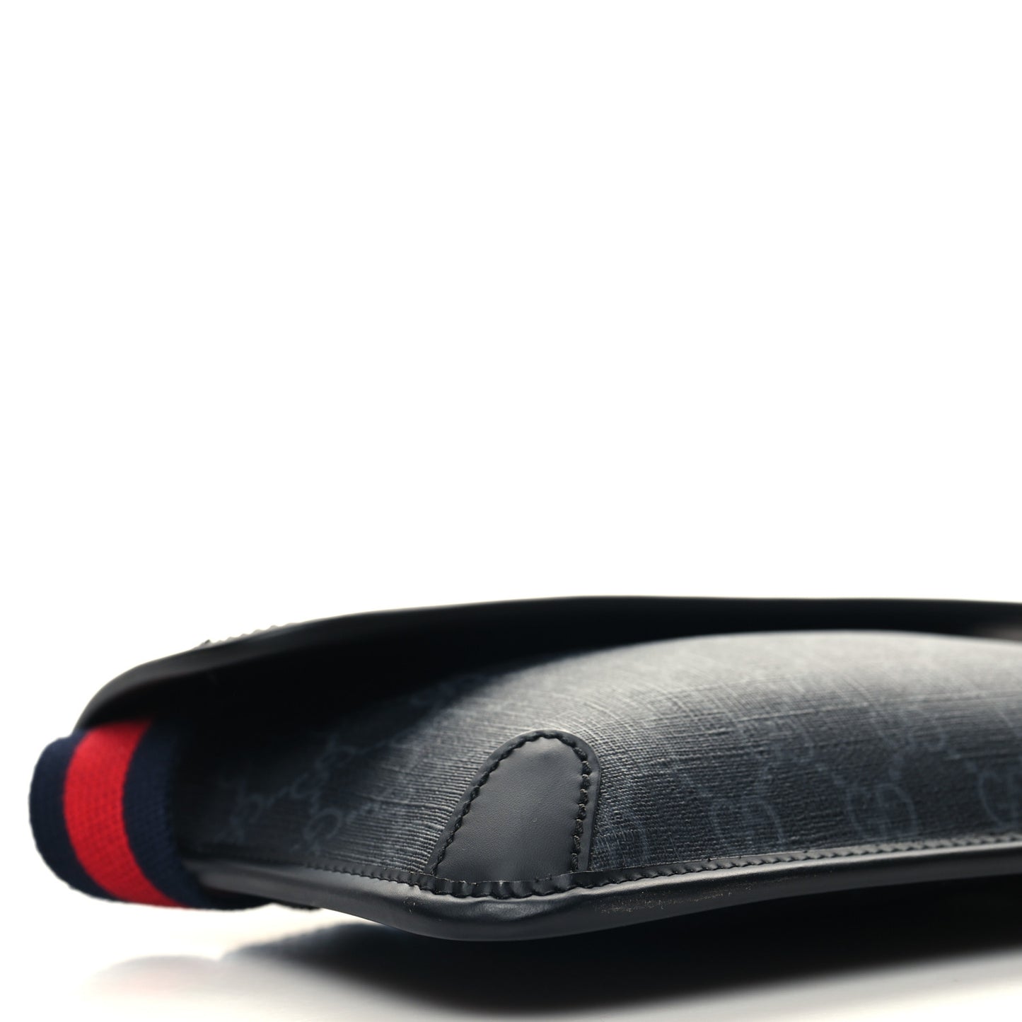 GG Supreme Monogram Web Slim Belt Bag Black Grey