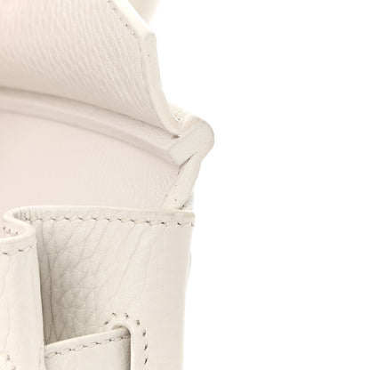 Hermes Taurillon Clemence Birkin 30 White 12 of 18