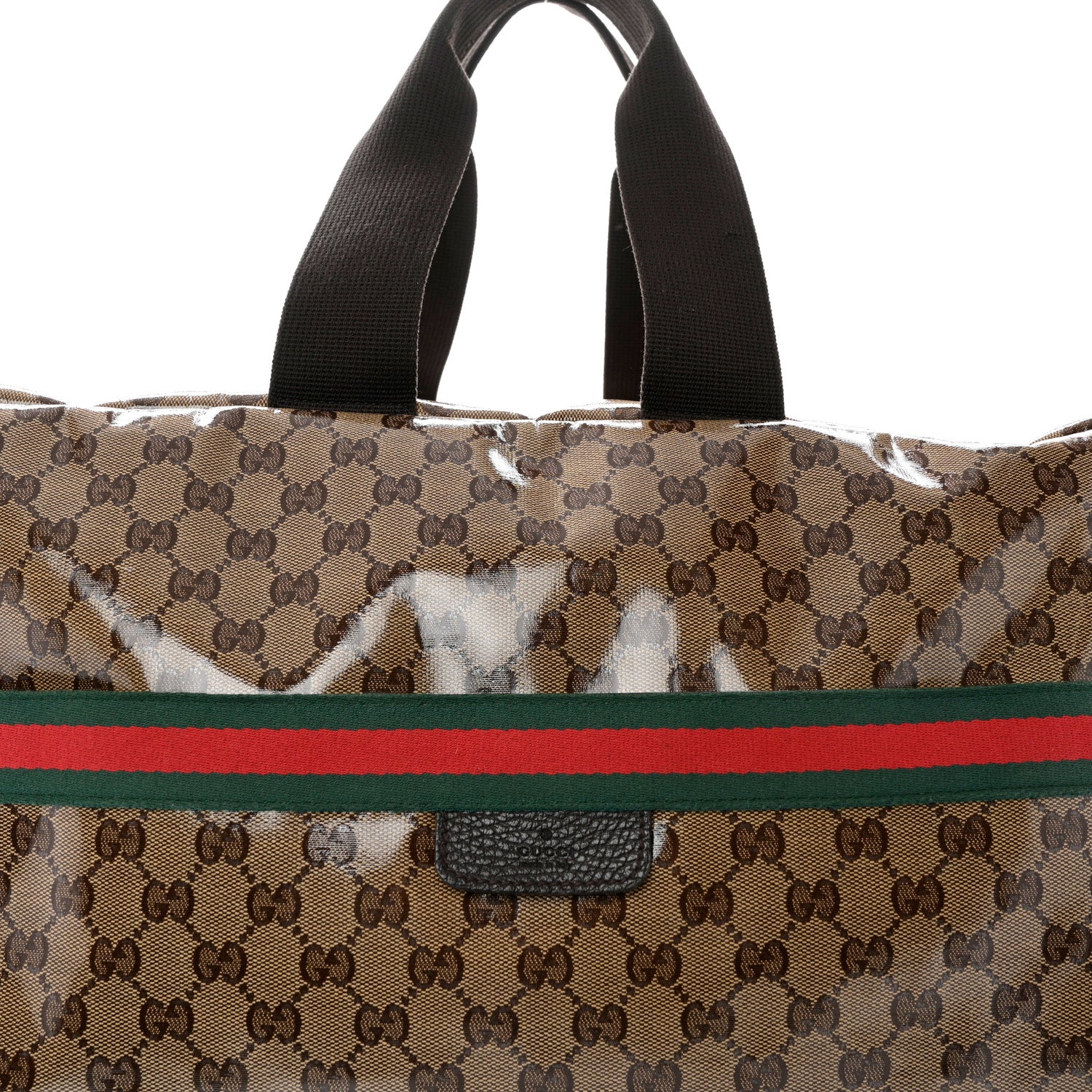 Gucci Crystal Monogram Web Large Carry On Duffle Bag Brown 8 of 12