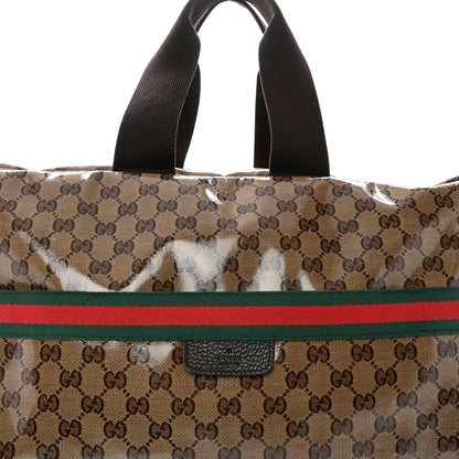 Gucci Crystal Monogram Web Large Carry On Duffle Bag Brown 8 of 12